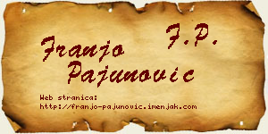 Franjo Pajunović vizit kartica
